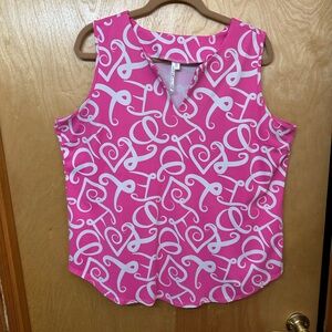 Lulu-B Vibrant Pink and White Top